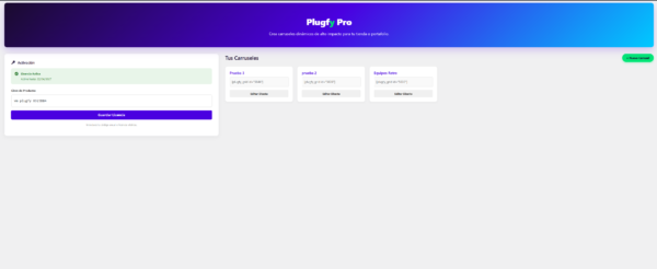 Plugfy Carousel Pro - WordPress Ligero y Personalizable
